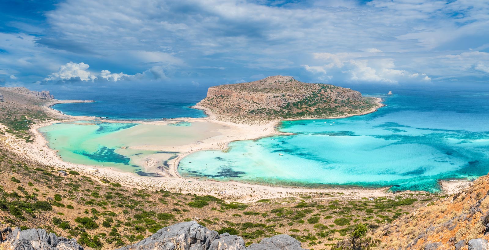 Balos beach panoramic view